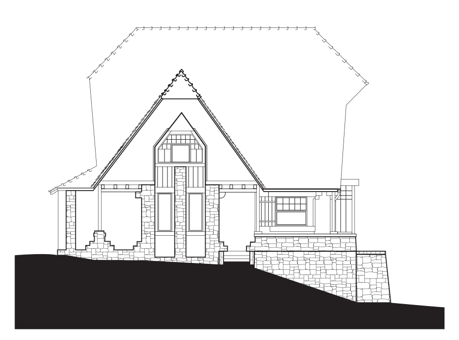 East elevation of the Villa Fallet, Le Corbusier (1907).