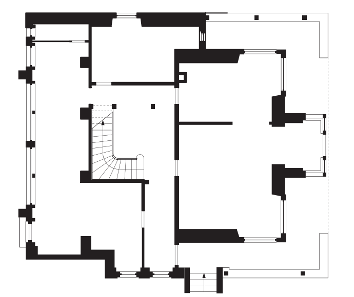 Ground floor plan of the Villa Fallet (1907).