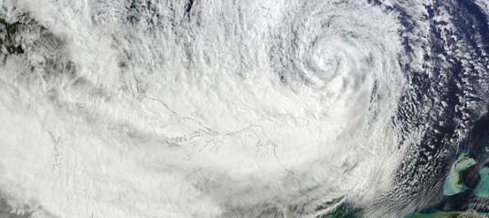 Uragano Sandy nell&rsquo;Ottobre 28, 2012. Courtesy LANCE MODIS Rapid Response Team at NASA GSFC